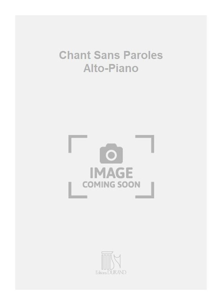 Chant Sans Paroles Alto-Piano